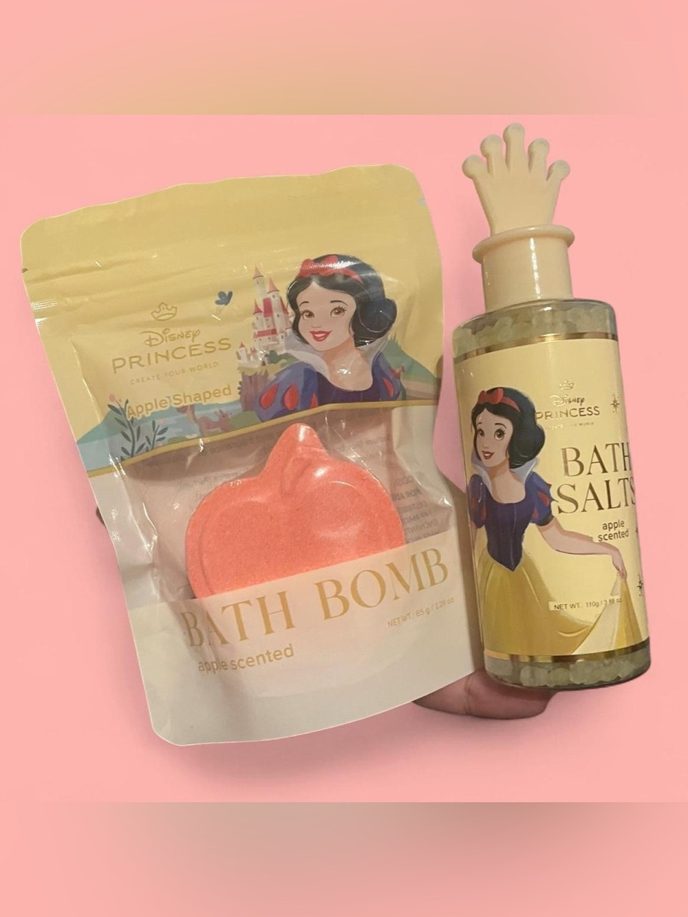 Snow White Apple-Scented Pink Bath Bomb
